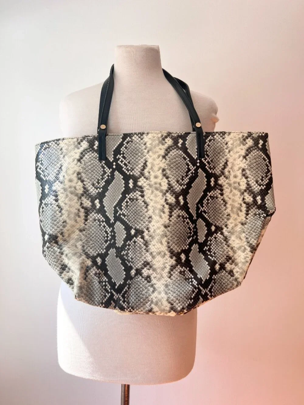 Gigi NY Snakeskin embossed Tote Bag